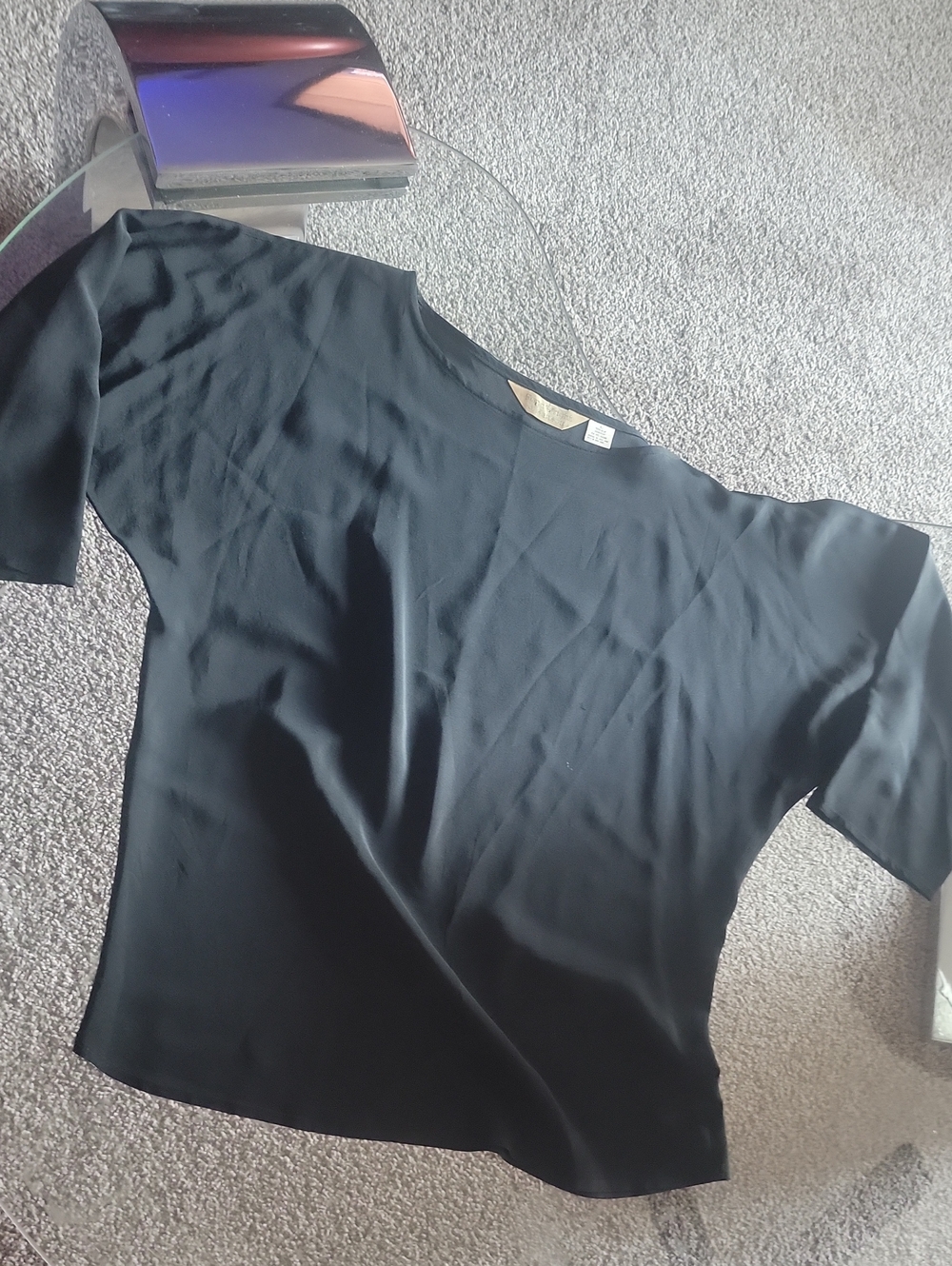Fenn Wright Manson Black Short-Sleeve Dolman Skeeve Blouse